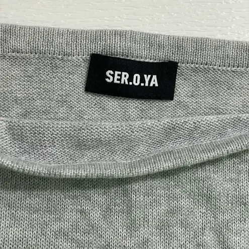 NEW SER.O.YA Gray Knit Midi Skirt Small Medium S/M