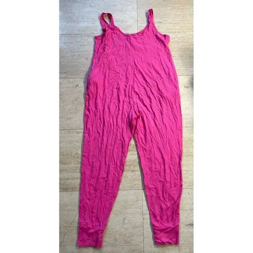 Smash + Tess Hot Pink Sleeveless Athletic Jumpsuit Workout Dance Unitard size L Pink Size L