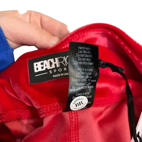 Beach Riot NWT Glitter Bike Short in Fiery Red Velvet Size XS