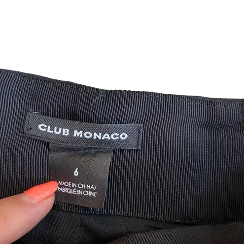 Club Monaco Women’s 6 Tassel Fringe Mini Skirt Black Coastal Beach Resortwear