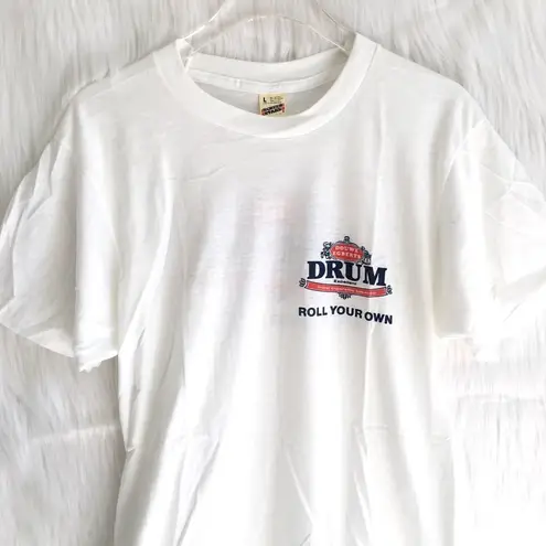 🔃Douwe Egberts Drum Logo Short Sleeve Tee Shirt White Size L