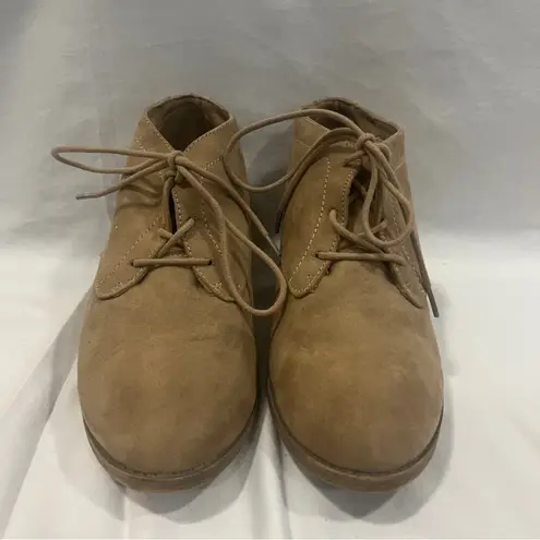 Rocket Dog Sam Coast Fabric Ankle Bootie Womens Size 10W Tan Casual Versatile