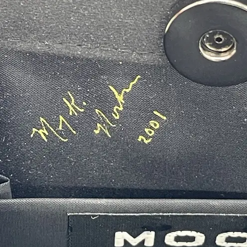 Vintage 2001 MOO ROO Charleston Black Satin Purse Hand Painted Signd Mary Norton