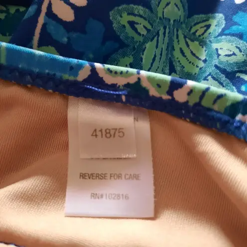 Garnet Hill Blue Tankini Top Size 8