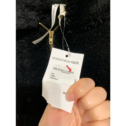 Forgotten Grace black white colorblock long sleeve hoodie plush pullover Small