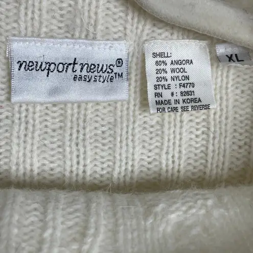 Newport News Vintage Cream Angora Wool Sweater