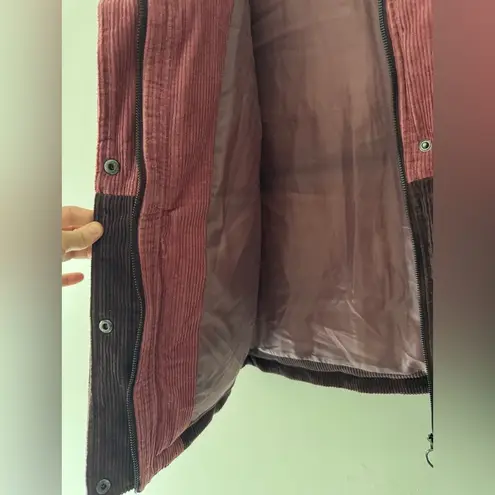 Bohme Corduroy Pink & Purple Zip Up Botton Puff Jacket