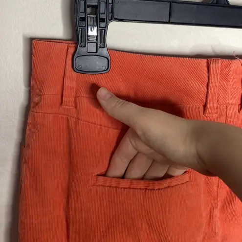 J Crew Factory orange corduroy mini skirt size 00