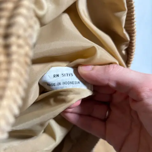 Vintage Womens Tan Corduroy Blazer Jacket M Academia Preppy Retro Lined 2 Button Size M