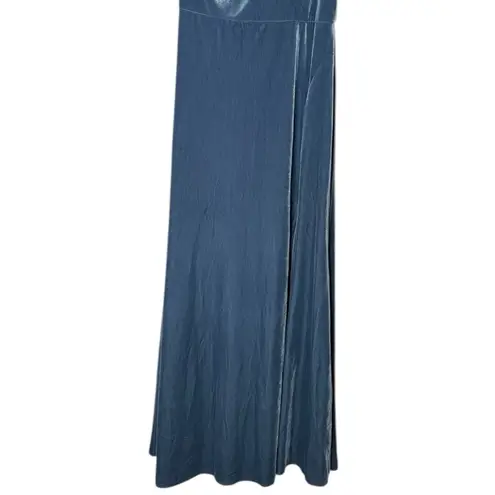Jenny Yoo  Cybill Velvet Blue Asymmetrical One-Shoulder Bridesmaid Dress Size 8