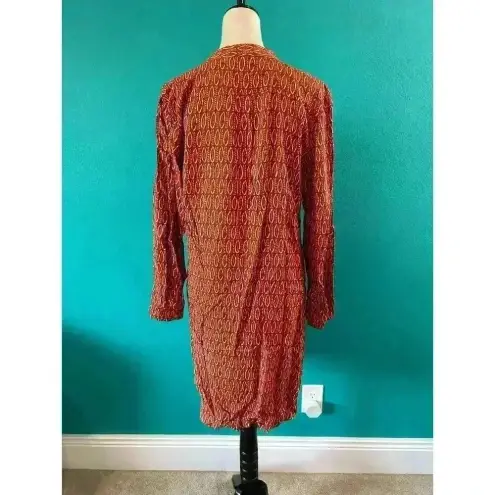 NWT Rock Flower Paper Darcy Spice Rayon Tunic Dress Orange Indian Print Size L Size L