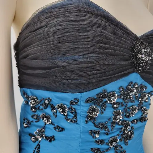 VTG Dresses by Deb Ball Gown Prom Dress Womens 9/10 Blue Pick Up Skirt Fairycore