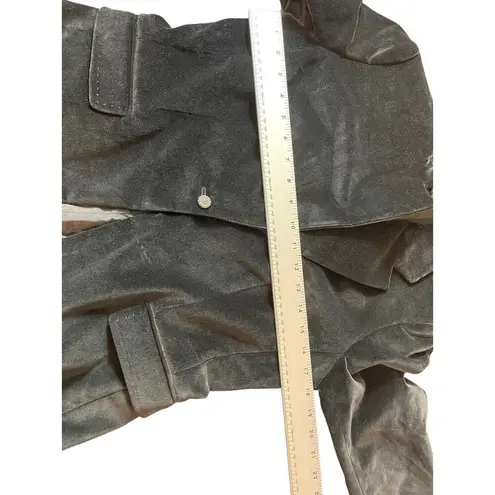 Tahari Size 8 Black Velvet Fitted Long Sleeve One Button Blazer