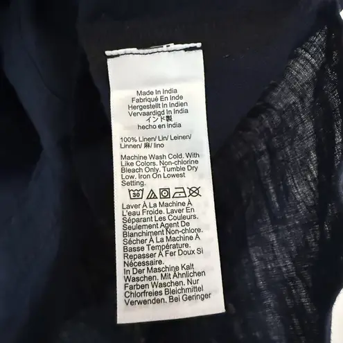 J. Crew Navy Blue Capitaine Linen Shirt