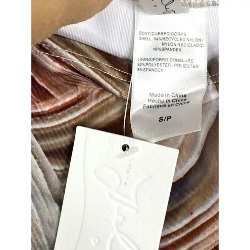 NWT Helen Owen Byblos Cutout Halter Cheeky High Cut One Piece Swimsuit SP Sand Tan Size undefined