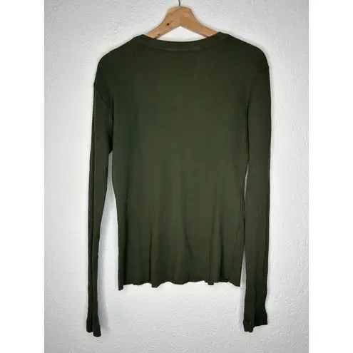 Chillionaire By Affliction Babes & Beer Graphic Long Sleeve Thermal Shirt S NWT Green