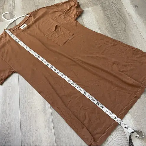 Mate the Label Mate Tshirt Dress organic cotton tencel sleep mini womens Brown (small) casual