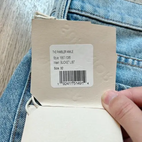 Mother Supeior The Rambler Ankle Straight Leg Jeans in Bucket List Size 32 NWT Blue