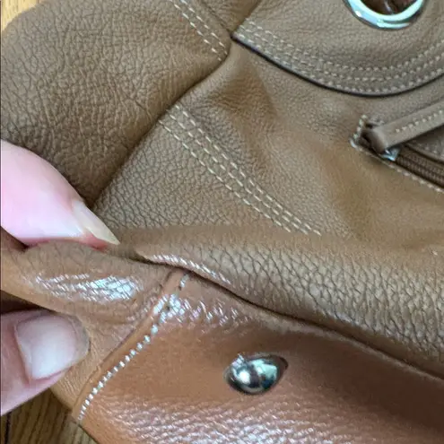 TIgnanello Leather Shoulder Bag Caramel Brown Purse