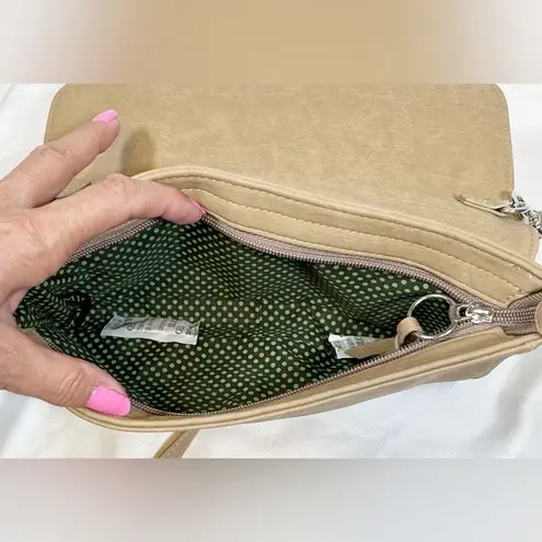 Miche Tan Faux Suede Casi Hip Bag Clutch Cross Body Bag