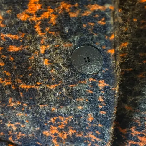 Peruzzi Navy Blue & Orange Sweater Cardigan Blazer, Made in Italy | Size 36 (0)