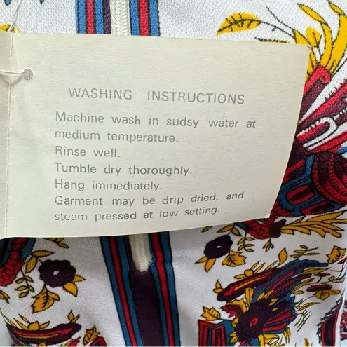 Vintage 1970s The Fashion Sweater Printed Polyester Shirt Retro Disco Deadstock Size M