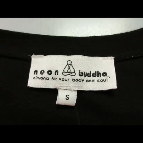 Neon Buddha top size small Black