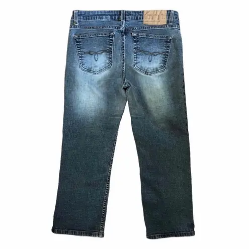 Paris Blues Capri Jeans Distressed Denim  •Size 9