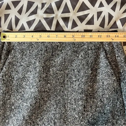 Max Mara S Virgin Wool Gray White Tweed Pencil Skirt Size 2