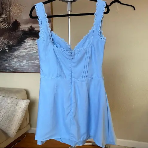 House Of CB  'Tilly'‎ Blue Pin Tuck Mini Dress NWOT size L