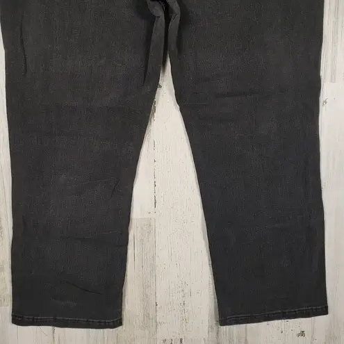 Riders By Lee  Stone Washed Black Denim Relaxed Cropped Jeans Women's Size 18P