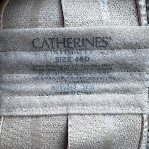 Catherines Strapless Multi Way Bra 46D Nude Halter Racerback Tan Size undefined