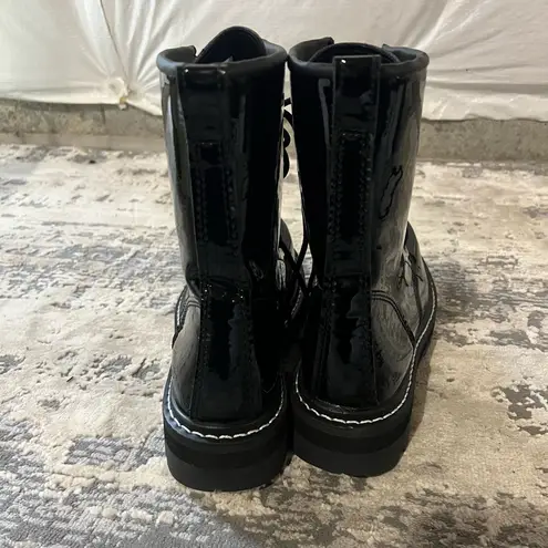 NEW Avenger Black Fortune Patent Leather Work Boots Size 6.5 US $120