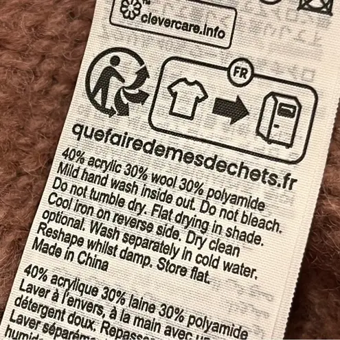 ALLSAINTS NEW All Saints Lou Uno Jumper Stripe Colorblock Crewneck Fuzzy Sweater Large