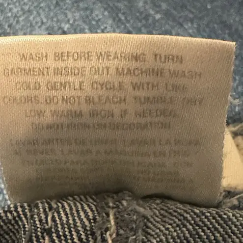 Love Indigo Jean Women's Size 6 Cuffed Capri Stretch Denim Bling Embroidery Pock