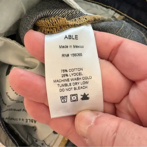 ABLE Denim Dark Wash Mini Skirt. Size 30. Size M