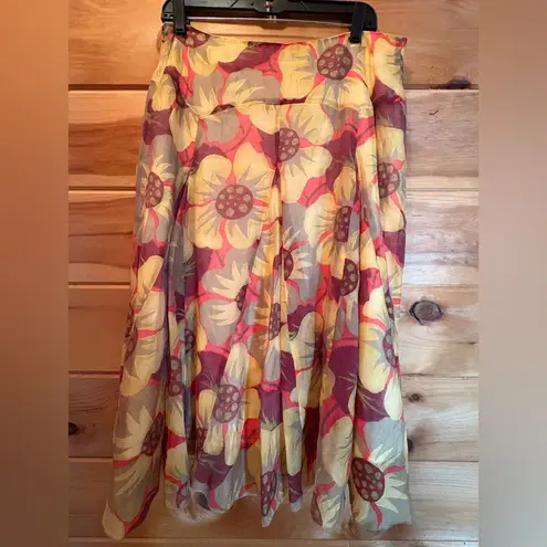 Nic+Zoe 12 SUNFLOWER Skirt Lightweight Tencel Blend Lined