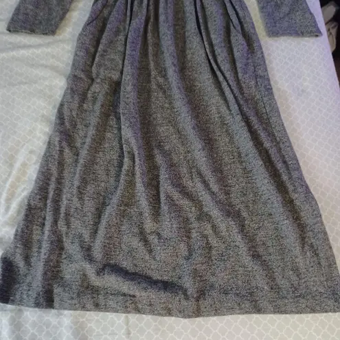 Periwinkle Grey lace collar Cottagecore Feminine Modest Dress size 16 vintage Gray