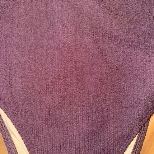 Cotton On Body One Piece Swimsuit Thin Strap Low Scoop Cheeky Willow Brown large Purple