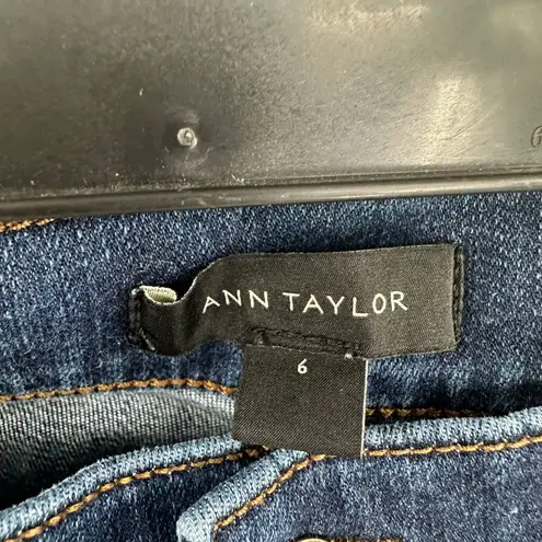 Ann Taylor ‎ size 6 blue skinny jean pants denim non-distressed