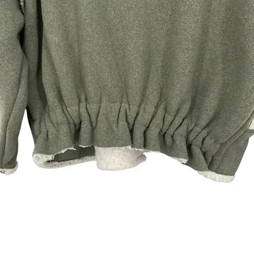 Oli & Hali Oversized Knit Jacket Green Sherpa Size L