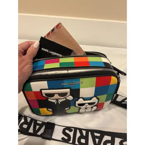 Karl Lagerfeld Paris Multicolor Crossbody Bag with Cardholder NWOT