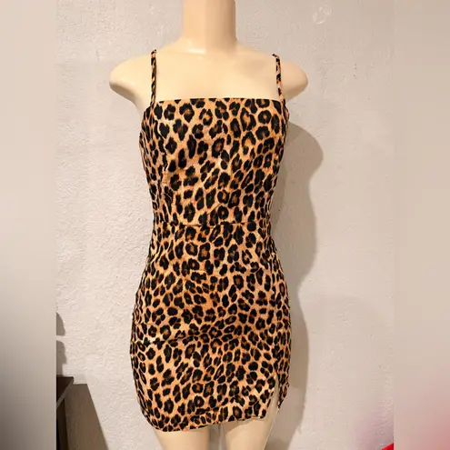 ZARA  leopard mini dress new no tags size small