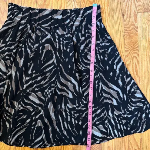 Alfani Black and Brown Zebra Print A-line Women’s Skirt Size Petite