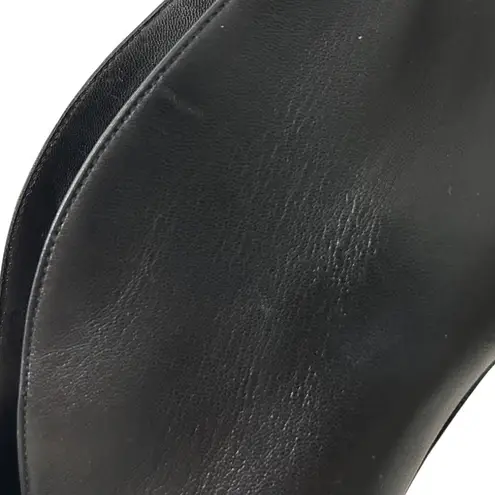 Gianvito Rossi Black Leather Vamp Booties Size 39.5