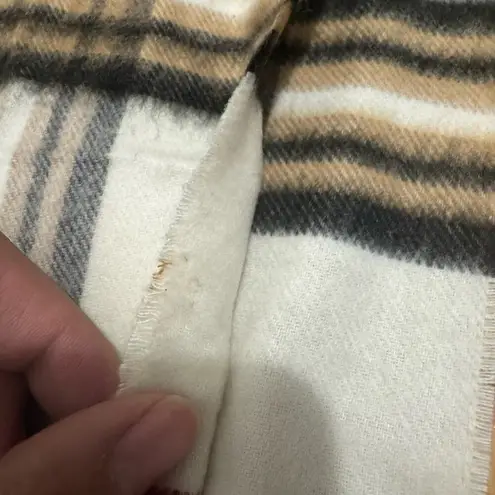 Plaid Oblong Scarf 100% Acrylic Multicolor Cashmink V. Fraas Germany