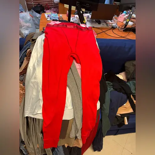 SKIMS Cotton Rib Legging in Red | Size M | NWOT