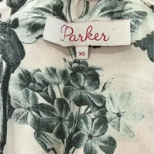 Parker  Mandy Blouse Off the Shoulder SILK Blouse Pearl Paradise Women’s Size XS