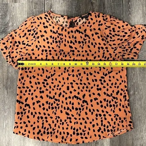 PaperMoon NWOT cheetah top rust with bow - XS/S