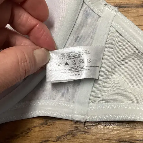 Wolf & Whistle halter bikini top. Navy on white polka dots. 36F Blue Size undefined